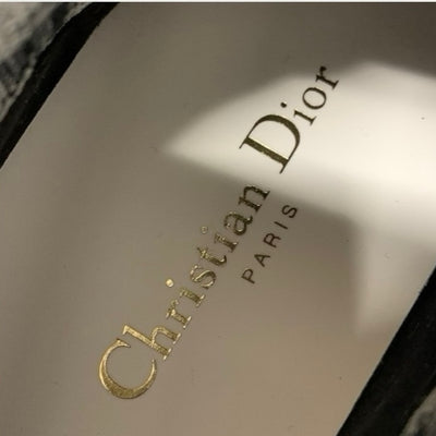 クリスチャンディオール CHRISTIAN DIOR WALK'N'DIOR スニーカー 靴 シューズ ファブリック レザー ネイビー 未使用 ソックススニーカー