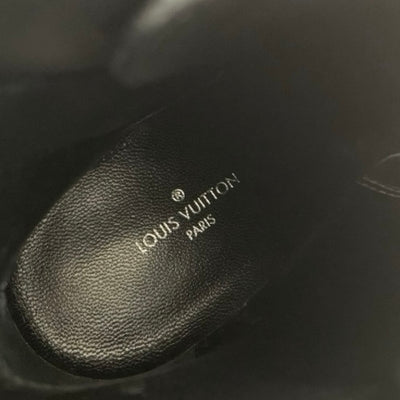 ルイヴィトン LOUIS VUITTON ジャネットライン モノグラム ブーツ ショートブーツ 靴 シューズ レザー ブラック ブラウン ベルト アンクルブーツ