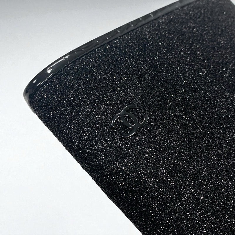シャネル CHANEL ブーツ ショートブーツ 靴 シューズ ファブリック ブラック 黒 未使用 ラメ ココマーク