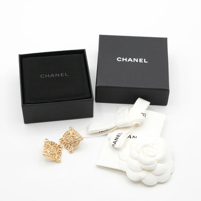 シャネル CHANEL ピアス イヤリング ゴールド ココマーク ラインストーン