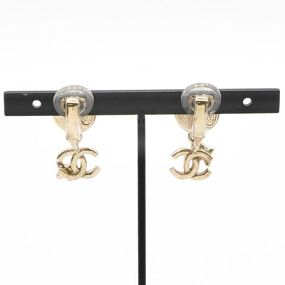 シャネル CHANEL ピアス イヤリング ゴールド ココマーク フラワー ラインストーン