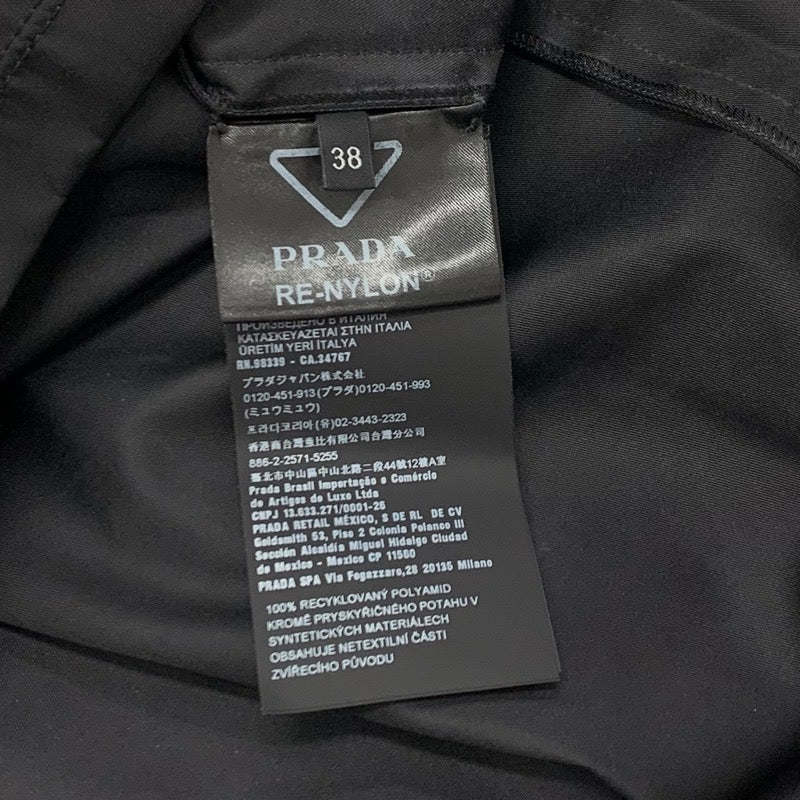 プラダ PRADA ワンピース リサイクルポリアミド ブラック シルバー RE-NYLON トライアングルロゴ 23AW