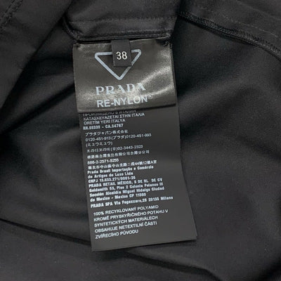 プラダ PRADA ワンピース リサイクルポリアミド ブラック シルバー RE-NYLON トライアングルロゴ 23AW