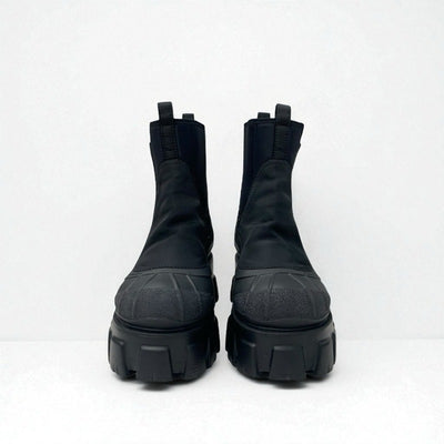 プラダ PRADA モノリス ブーツ ショートブーツ 靴 シューズ ナイロン ラバー ブラック Re-Nylon トライアングルロゴ