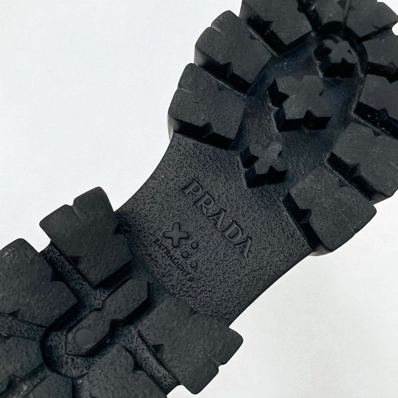 プラダ PRADA モノリス ブーツ ショートブーツ 靴 シューズ ナイロン ラバー ブラック Re-Nylon トライアングルロゴ