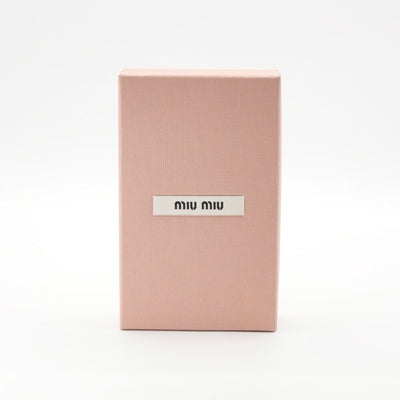 ミュウミュウ MIUMIU ヘアアクセサリー パテントレザー スエード アイボリー イエロー ゴールド ヘアクリップセット 2個 ヘアピン
