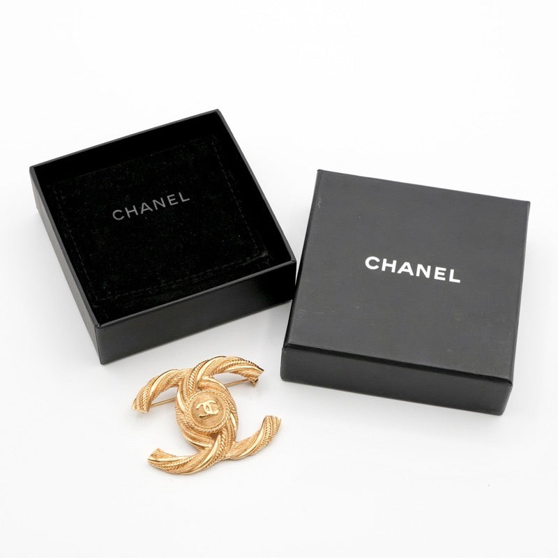 シャネル CHANEL ブローチ コサージュ ゴールド ココマーク