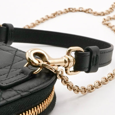 クリスチャンディオール CHRISTIAN DIOR 携帯・スマホアクセサリー ブラック ゴールド レディディオール カナージュ Call in Dior フォンホルダー フォンケース モバイルポーチ ポシェット