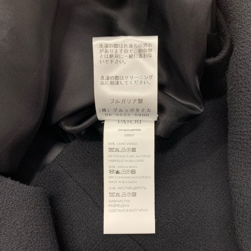 パトゥ PATOU ワンピース 未使用 ノースリーブ ウール ブラック