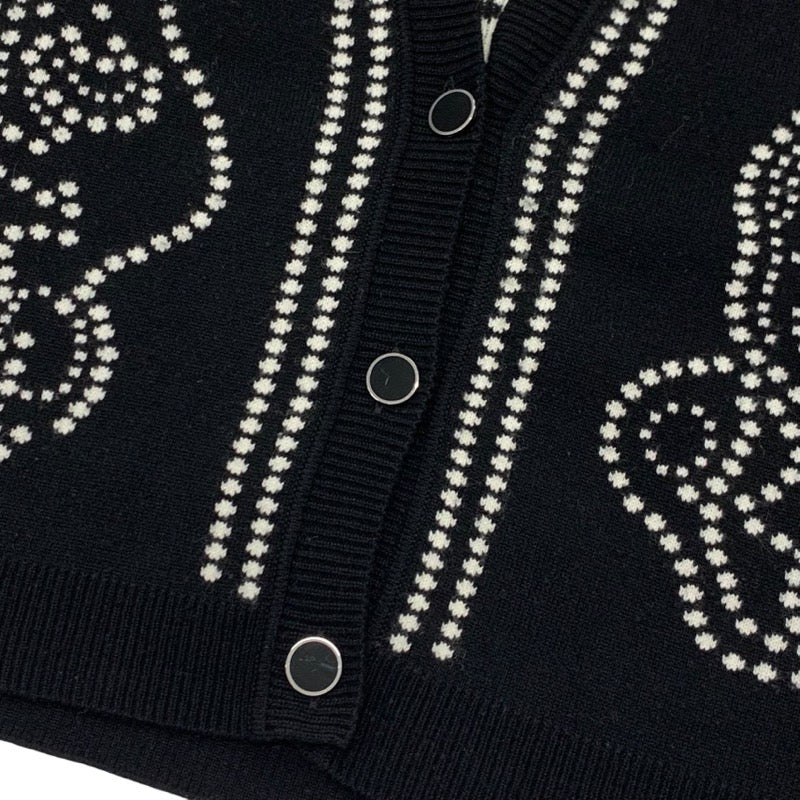 エルメス HERMES トップス カシミヤ コットン ブラック ホワイト 黒 ブリッドドゥガラ 刺繍