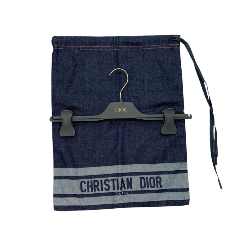 クリスチャンディオール CHRISTIAN DIOR ボトムス コットン ネイビー シルバー ロゴ ベルト デニム ジーンズ インディゴ