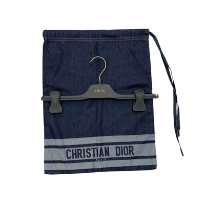 クリスチャンディオール CHRISTIAN DIOR ボトムス コットン ネイビー シルバー ロゴ ベルト デニム ジーンズ インディゴ