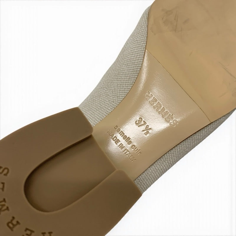 エルメス HERMES ヴォルヴェール ブーツ ショートブーツ 靴 シューズ ファブリック レザー ベージュ ニット エクスリブリス ソックスブーツ