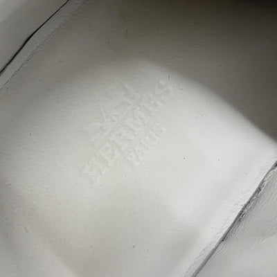 エルメス HERMES デイ スニーカー 靴 シューズ レザー ホワイト 白 ゴールド ケリー金具