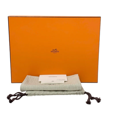 エルメス HERMES アイコン ローファー 革靴 靴 シューズ レザー ムートン ブラウン ホワイト 未使用 モカシン ケリー金具