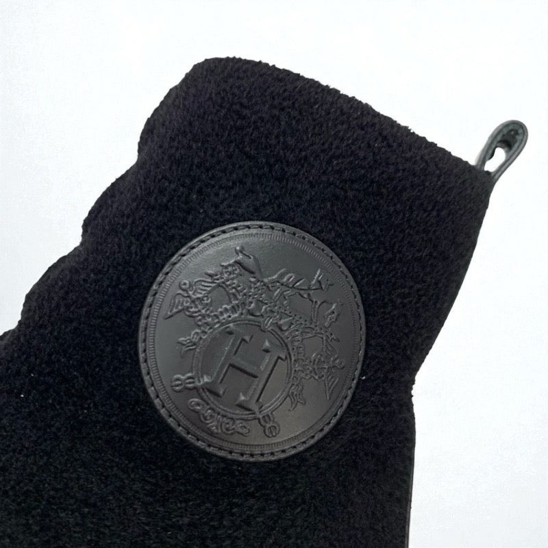エルメス HERMES ヴォルヴェール ブーツ ショートブーツ 靴 シューズ ニット レザー ブラック 黒