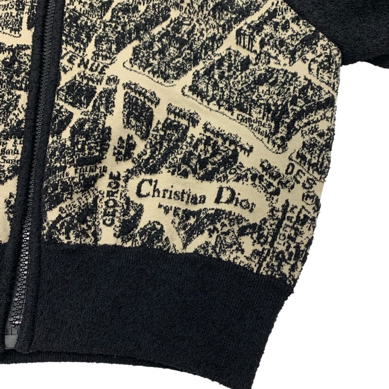 クリスチャンディオール CHRISTIAN DIOR アウター ウール ブラック ベージュ Plan de Paris ボンバージャケット ロゴ