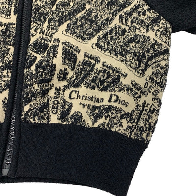 クリスチャンディオール CHRISTIAN DIOR アウター ウール ブラック ベージュ Plan de Paris ボンバージャケット ロゴ