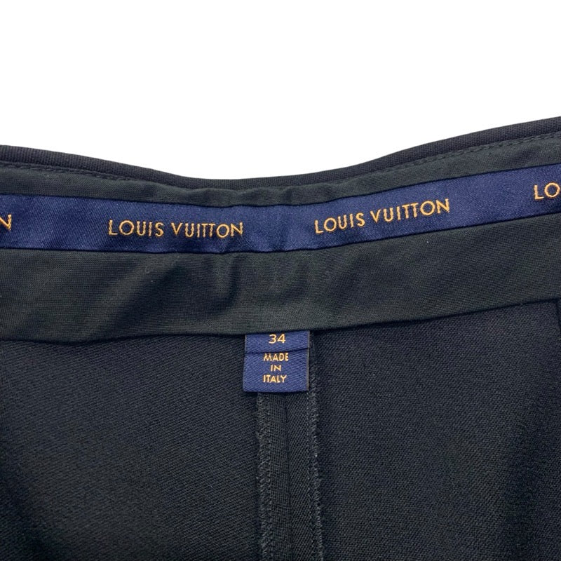 ルイヴィトン LOUIS VUITTON ボトムス ウール パンツ ロゴ ブラック シルバー