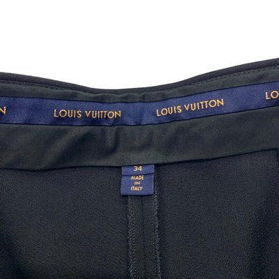 ルイヴィトン LOUIS VUITTON ボトムス ウール パンツ ロゴ ブラック シルバー