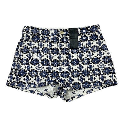 ルイヴィトン LOUIS VUITTON モノグラム ボトムス コットン ポリエステル ホワイト ブルー ブラック フラワー ショートパンツ