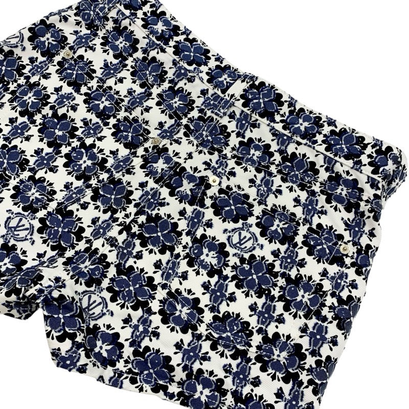 ルイヴィトン LOUIS VUITTON モノグラム ボトムス コットン ポリエステル ホワイト ブルー ブラック フラワー ショートパンツ