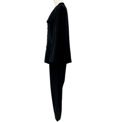 クルニ CULLNI セットアップ ジャケット ボトムス ポリエステル タックパンツ ベルト ブラック