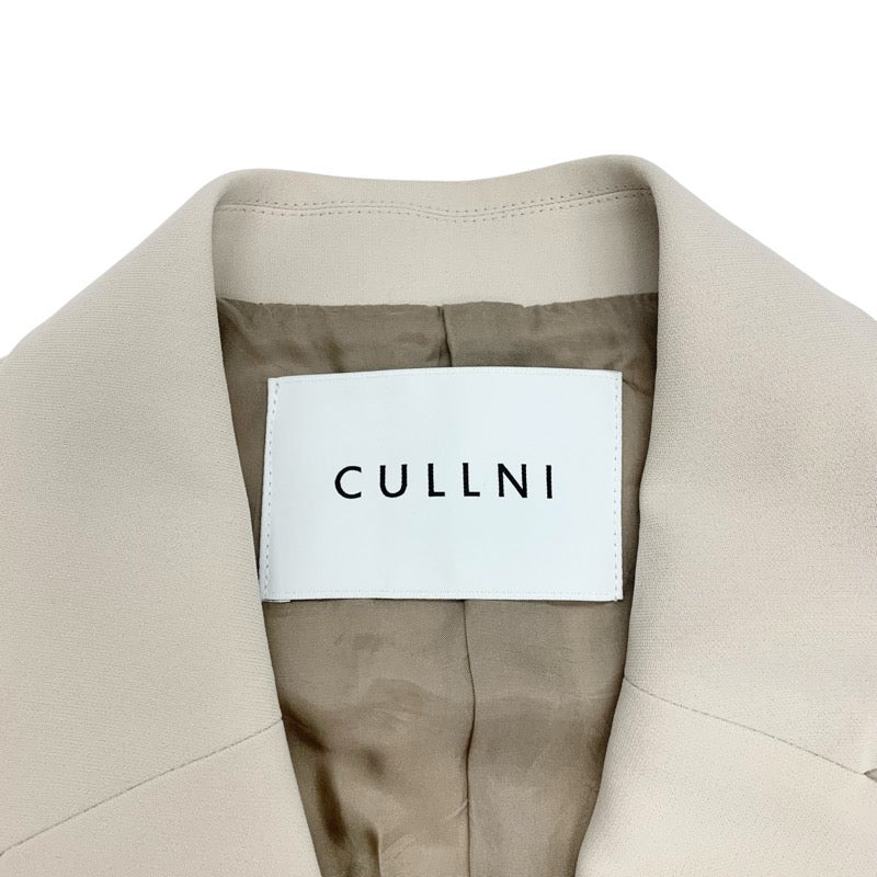 クルニ CULLNI セットアップ ジャケット パンツ ポリエステル 24AW タックパンツ ベージュ ゴールド