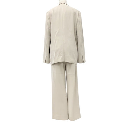 クルニ CULLNI セットアップ ジャケット パンツ ポリエステル 24AW タックパンツ ベージュ ゴールド