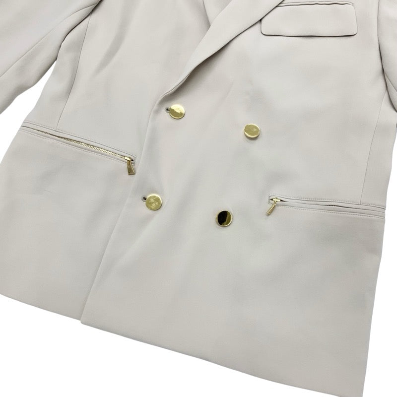 クルニ CULLNI セットアップ ジャケット パンツ ポリエステル 24AW タックパンツ ベージュ ゴールド