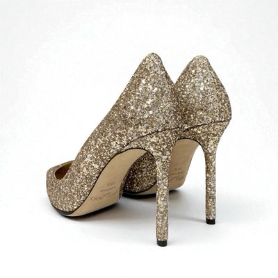 ジミーチュウ JIMMY CHOO ROMY パンプス 靴 シューズ グリッター ゴールド パーティーシューズ