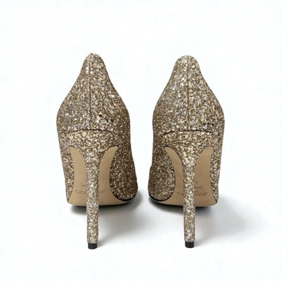 ジミーチュウ JIMMY CHOO ROMY パンプス 靴 シューズ グリッター ゴールド パーティーシューズ