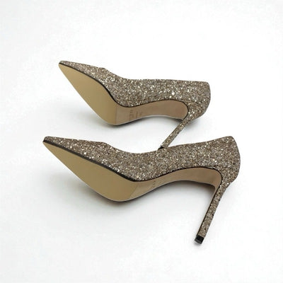 ジミーチュウ JIMMY CHOO ROMY パンプス 靴 シューズ グリッター ゴールド パーティーシューズ