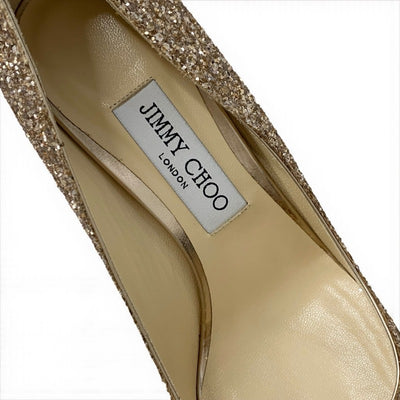 ジミーチュウ JIMMY CHOO ROMY パンプス 靴 シューズ グリッター ゴールド パーティーシューズ
