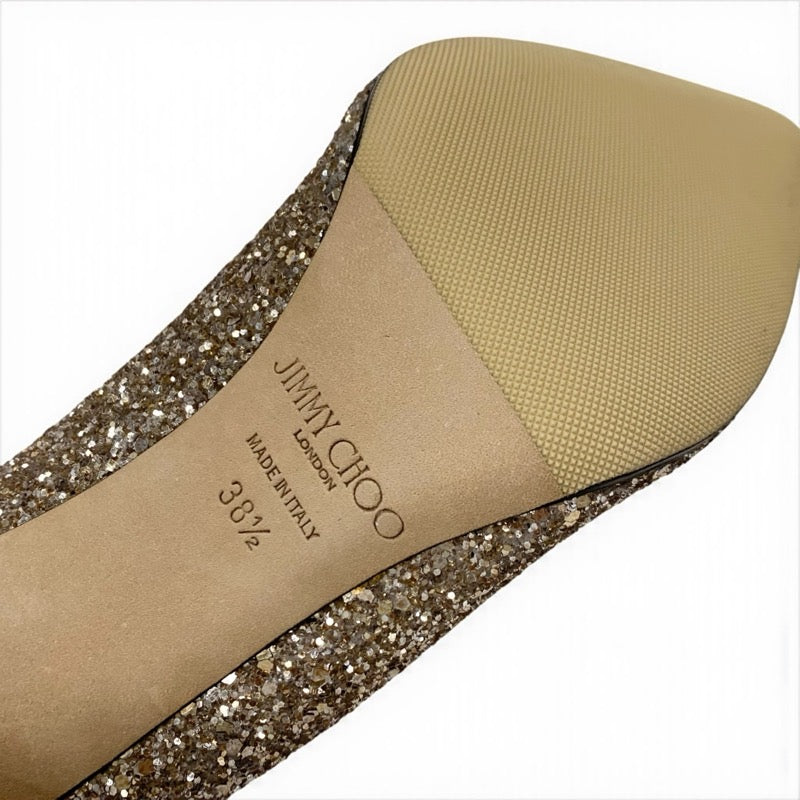 ジミーチュウ JIMMY CHOO ROMY パンプス 靴 シューズ グリッター ゴールド パーティーシューズ