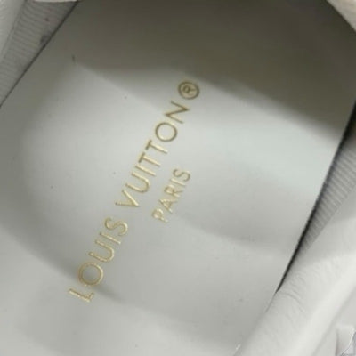 ルイヴィトン LOUIS VUITTON ランアウェイライン モノグラム スニーカー 靴 シューズ レザー ホワイト ゴールド ブラウン インヒール ロゴ