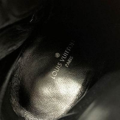 ルイヴィトン LOUIS VUITTON ジャネットライン モノグラム ブーツ ショートブーツ 靴 シューズ レザー ブラック ブラウン ロゴ アンクルブーツ