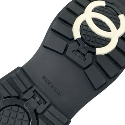 シャネル CHANEL ブーツ ショートブーツ 靴 シューズ スエード ネイビー ブラック ミドルブーツ スノーブーツ