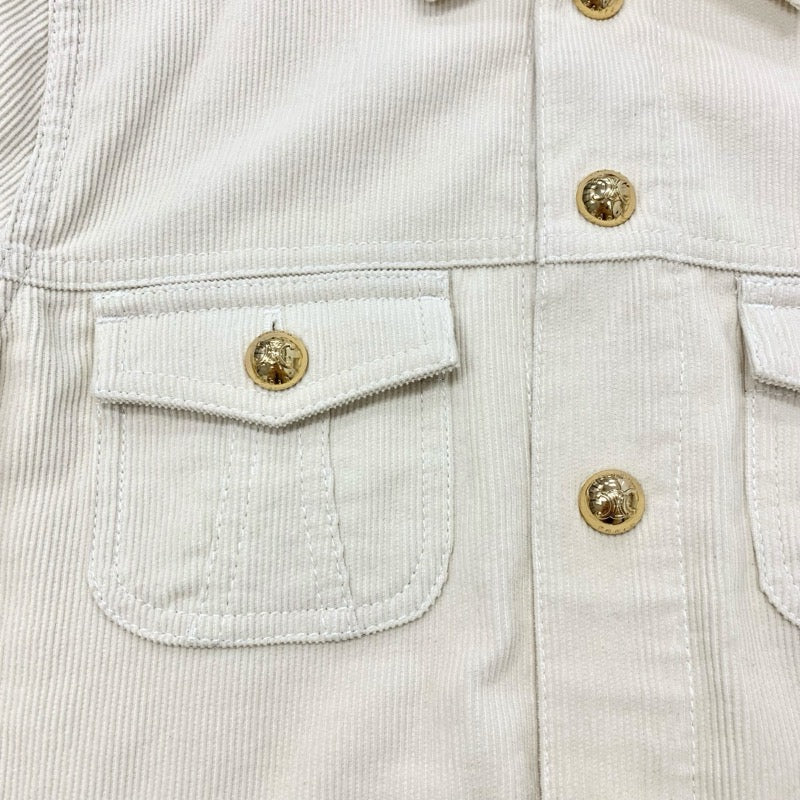 セリーヌ CELINE アウター コットン ベージュ トリオンフ コーデュロイ ジャケット ブルゾン