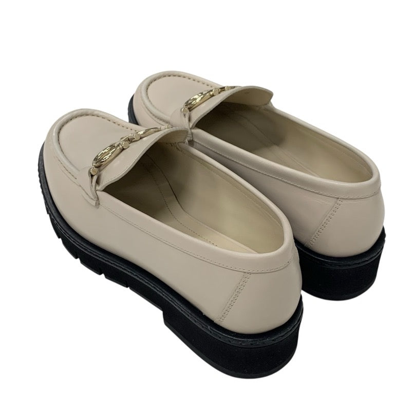 フェラガモ FERRAGAMO ROLO LUG ローファー 革靴 靴 シューズ レザー アイボリー シルバー ガンチーニ 厚底 プラットフォーム