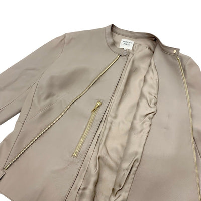 エルメス HERMES アウター 鹿革 グレージュ ジャケット ブルゾン