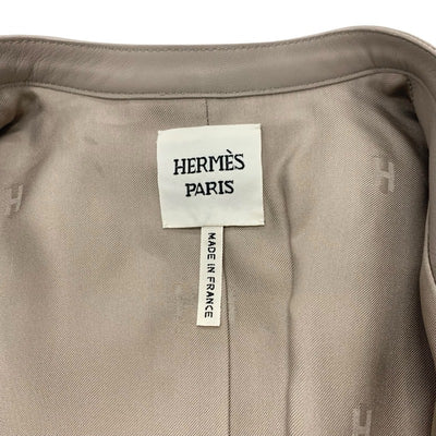 エルメス HERMES アウター 鹿革 グレージュ ジャケット ブルゾン
