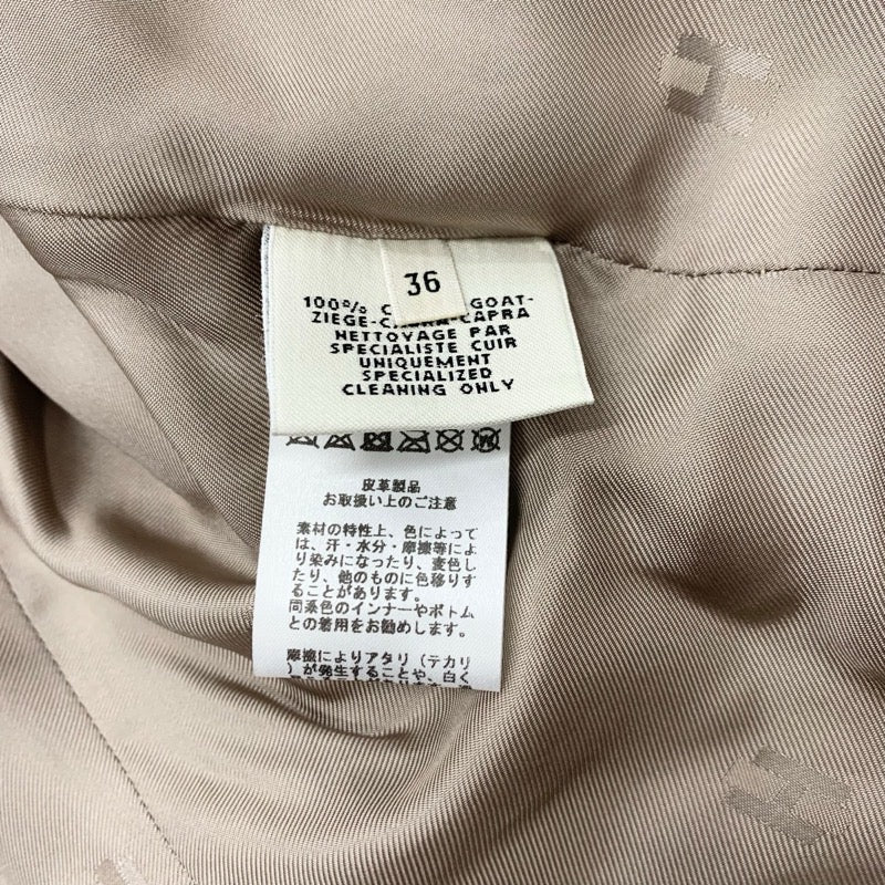 エルメス HERMES アウター 鹿革 グレージュ ジャケット ブルゾン