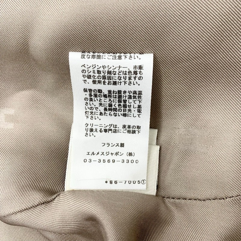エルメス HERMES アウター 鹿革 グレージュ ジャケット ブルゾン
