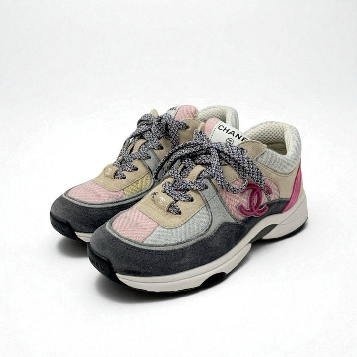 シャネル CHANEL スニーカー 靴 シューズ ファブリック スエード マルチカラー ココマーク ロゴ シャネル CHANEL スニーカー 靴 シューズ ファブリック スエード