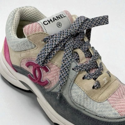 シャネル CHANEL スニーカー 靴 シューズ ファブリック スエード マルチカラー ココマーク