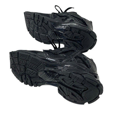 バレンシアガ BALENCIAGA ランナー スニーカー 靴 シューズ メッシュ ファブリック ブラック 黒 未使用 ロゴ