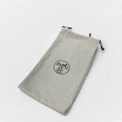 エルメス HERMES フォック ローファー 革靴 靴 シューズ スエード ブラウン シルバー H金具 ヒールローファー