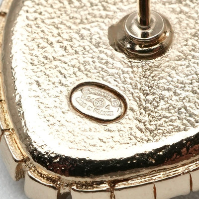 シャネル CHANEL ピアス イヤリング ゴールド ホワイト ココマーク ラインストーン ハート