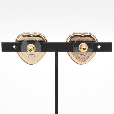 シャネル CHANEL ピアス イヤリング ゴールド ホワイト ココマーク ラインストーン ハート